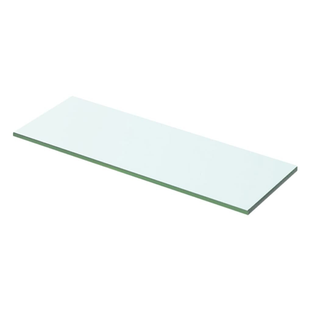 vidaXL stikla plauktu paneļi, 2 gab., 50x12 cm, caurspīdīgi цена и информация | Plaukti | 220.lv