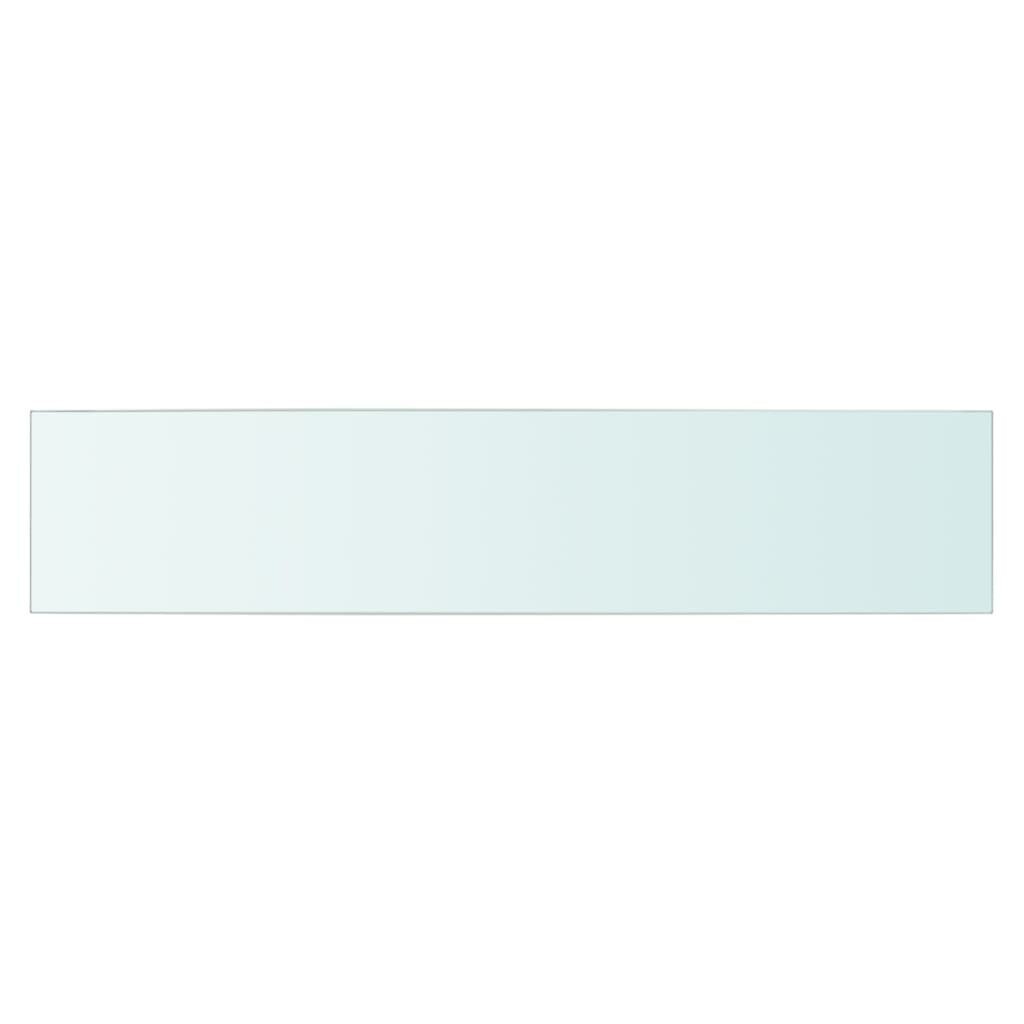 vidaXL sienas plaukti, 2 gab., 70x15 cm, caurspīdīgs stikls цена и информация | Plaukti | 220.lv