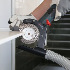 Кожух для отведения пыли «TileDuster», 115 mm -125mm цена и информация | Механические инструменты | 220.lv