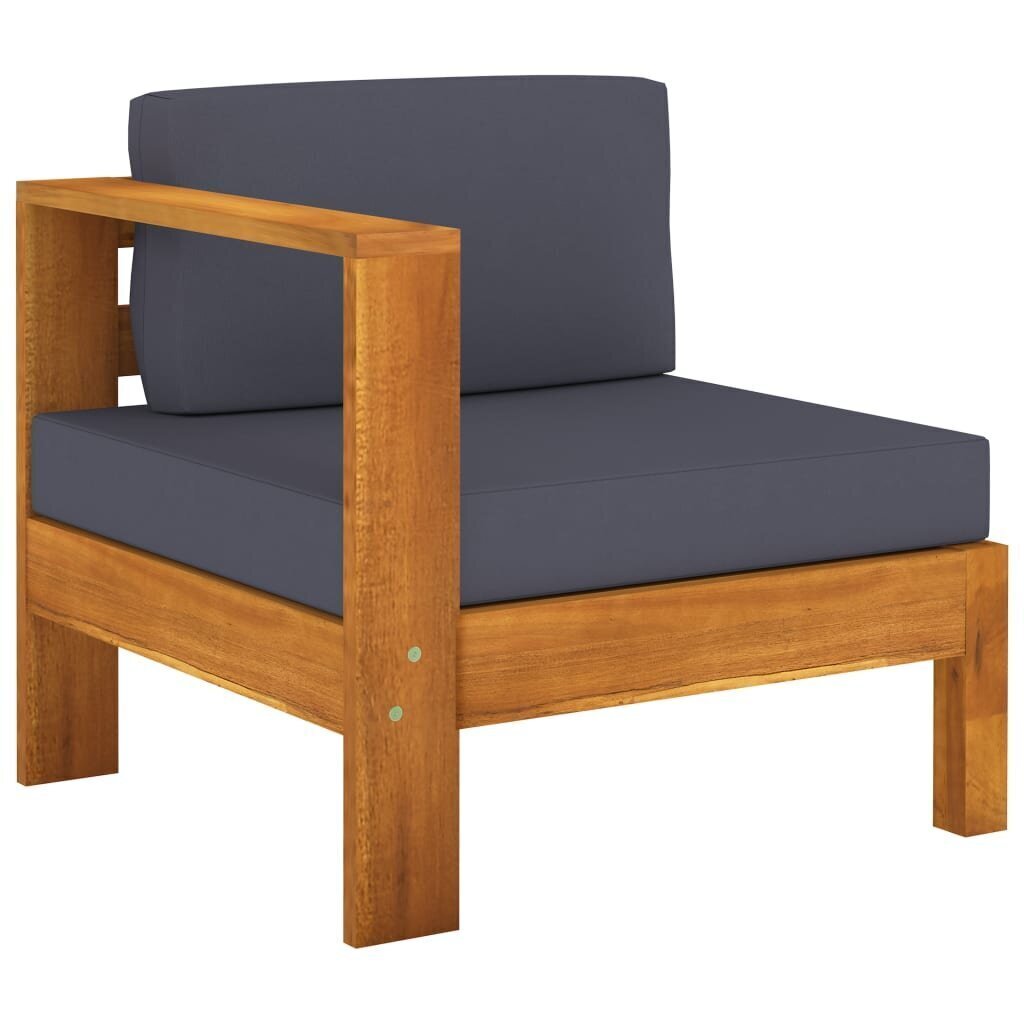 Dīvāna vidusdaļa ar 1 roku balstu un spilveniem, brūna cena un informācija | Dārza krēsli | 220.lv