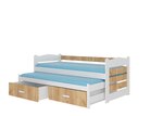 Кровать ADRK Furniture Tiarro, 80x180 см, коричневая/белая