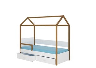 Кровать ADRK Furniture Otello 90x200 см, белая/коричневая цена и информация | Детские кровати | 220.lv