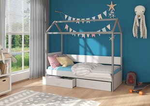 Кровать ADRK Furniture Otello 90x200 см, серая цена и информация | Детские кровати | 220.lv