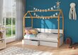 Gulta ADRK Furniture Otello 90x200 cm ar sānu aizsardzību, pelēka/brūna cena un informācija | Bērnu gultas | 220.lv