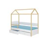 Gulta ADRK Furniture Otello 90x200 cm ar sānu aizsardzību, balta/gaiši brūna cena un informācija | Bērnu gultas | 220.lv