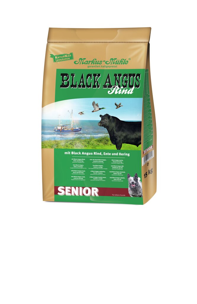 Markus Muhle Black Angus Senior ar liellopu gaļu - 5 kg цена и информация | Sausā barība suņiem | 220.lv