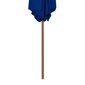 vidaXL āra saulessargs ar koka kātu, zils, 270 cm cena un informācija | Saulessargi, markīzes un statīvi | 220.lv