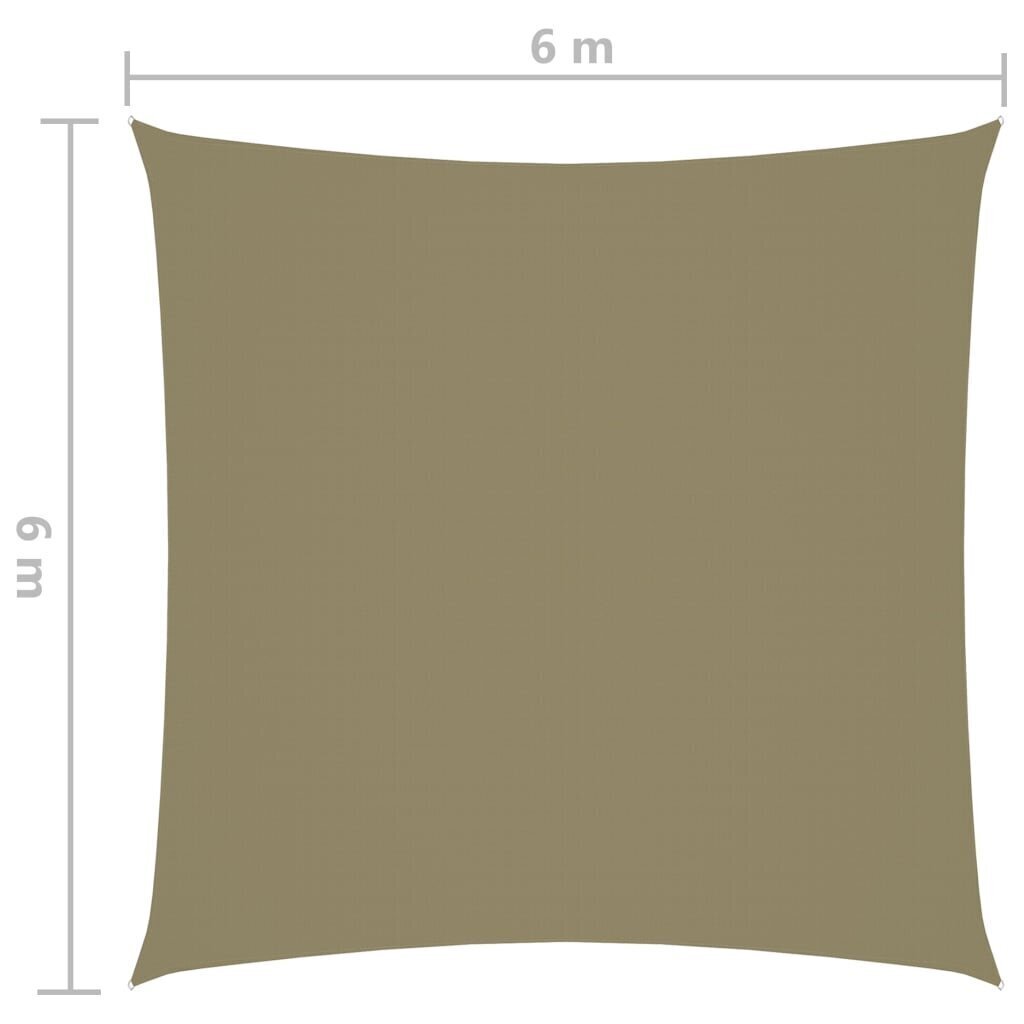 Saulessargs, 6x6 m, bēšs cena un informācija | Saulessargi, markīzes un statīvi | 220.lv