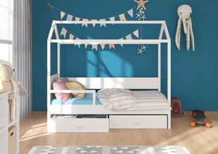 Gulta ADRK Furniture Otello 80x180 cm ar sānu aizsardzību, brūna/rozā cena un informācija | Bērnu gultas | 220.lv