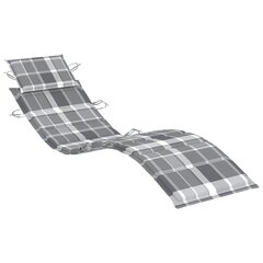 vidaXL sauļošanās zviļņa matracis, pelēks, 186x58x4 cm, rūtains cena un informācija | Krēslu paliktņi | 220.lv