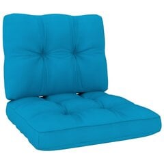 vidaXL matrači dīvāniem no paletēm, 2 gab., zili cena un informācija | Krēslu paliktņi | 220.lv