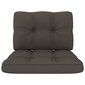 vidaXL matrači dīvāniem no paletēm, 2 gab., pelēkbrūni cena un informācija | Krēslu paliktņi | 220.lv