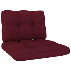 vidaXL matrači dīvāniem no paletēm, 2 gab., sarkanvīna krāsā cena un informācija | Krēslu paliktņi | 220.lv