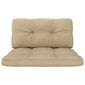 vidaXL matrači dīvāniem no paletēm, 2 gab., smilškrāsas cena un informācija | Krēslu paliktņi | 220.lv