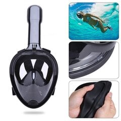 Snorkelēšanas maska melna S/M cena un informācija | Niršanas maskas | 220.lv