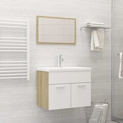 Vannas istabas komplekts, 2 daļas, balts cena un informācija | Vannas istabas mēbeļu komplekti | 220.lv