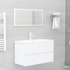 Vannas istabas mēbeļu komplekts, 2 daļas, balts cena un informācija | Vannas istabas mēbeļu komplekti | 220.lv