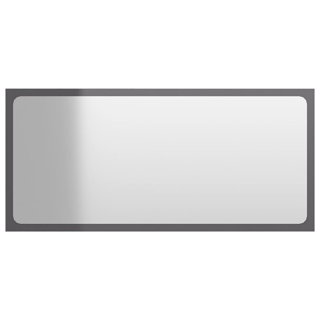 Vannas istabas spogulis, 80x1,5x37 cm, pelēks цена и информация | Vannas istabas spoguļi | 220.lv