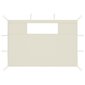 vidaXL nojumes sānu sienas ar logiem, 2 gab., krēmkrāsas (315306) cena un informācija | Dārza nojumes un lapenes | 220.lv