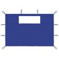 vidaXL nojumes sānu sienas ar logiem, 2 gab., zilas (315307) цена и информация | Dārza nojumes un lapenes | 220.lv