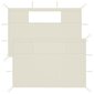 vidaXL nojumes sānu sienas ar logiem, 2 gab., krēmkrāsas (315314) cena un informācija | Dārza nojumes un lapenes | 220.lv