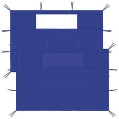 vidaXL nojumes sānu sienas ar logiem, 2 gab., zilas (315315) цена и информация | Беседки, навесы, тенты | 220.lv
