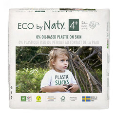 Подгузники Eco by Naty, размер 4+, 9-20 кг, 24 шт. цена и информация | Подгузники | 220.lv