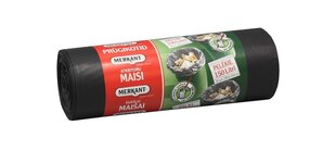 Atkritumu maisi Merkant 150 L pelēki 10 gb LD cena un informācija | Miskastes maisi | 220.lv