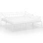 vidaXL Izvelkams dīvāna-gultas rāmis, balts, 90x200 cm, metāls цена и информация | Gultas | 220.lv