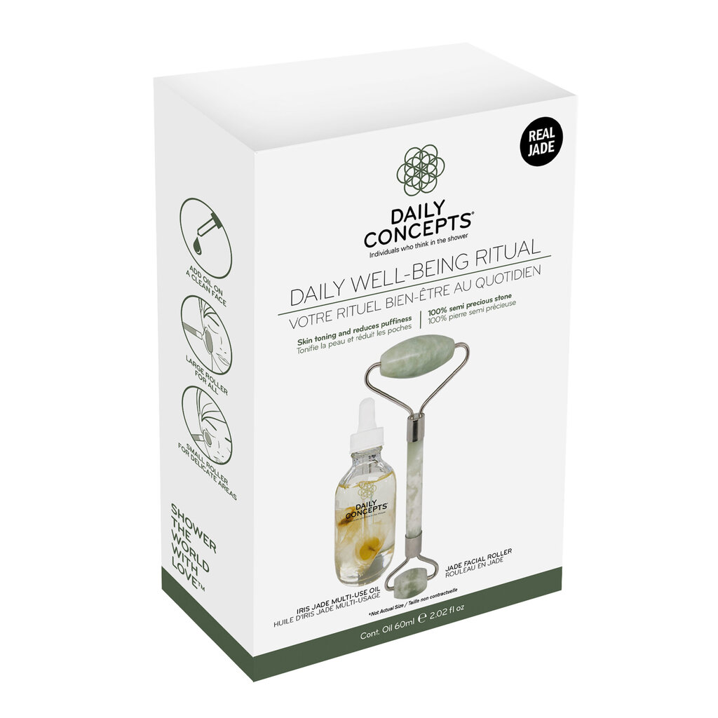 Kosmētikas komplekts Daily Concepts Well Being Ritual: eļļa, 60 ml + sejas masētājs цена и информация | Serumi sejai, eļļas | 220.lv