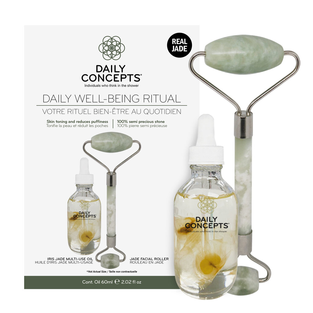 Kosmētikas komplekts Daily Concepts Well Being Ritual: eļļa, 60 ml + sejas masētājs цена и информация | Serumi sejai, eļļas | 220.lv