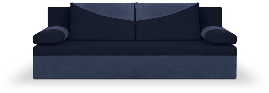 Trīsvietīgs dīvāns Bellezza Polo, tumši zils cena un informācija | Dīvāni | 220.lv