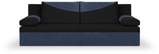 Трехместный диван Bellezza Polo, черный/синий цена и информация | Диваны | 220.lv
