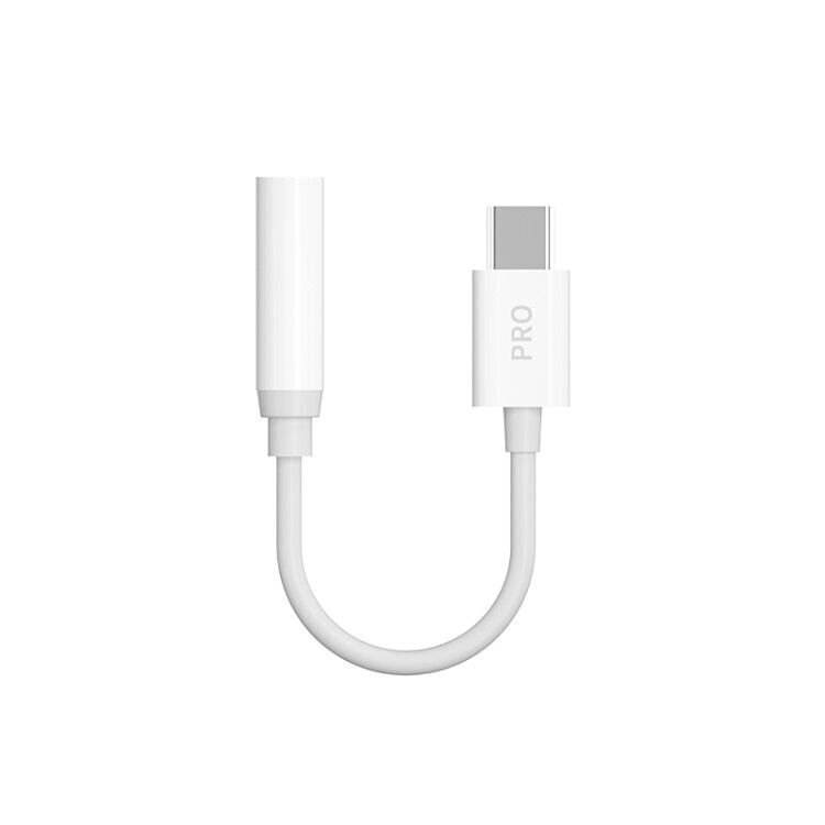 Adapteris Dudao Converter L16CPro USB C Type 3,5 mm, balts цена и информация | Savienotājkabeļi | 220.lv