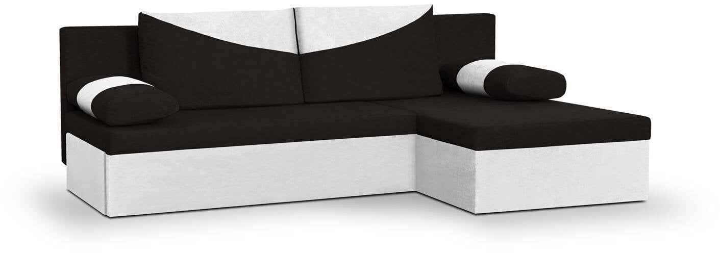 Universāls stūra dīvāns Bellezza Polo, brūns/balts цена и информация | Stūra dīvāni | 220.lv