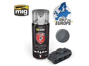 TITANS HOBBY - PANZERGRAU MATT PRIMER (gruntskrāsas) 400ml, 112 цена и информация | Принадлежности для рисования, лепки | 220.lv