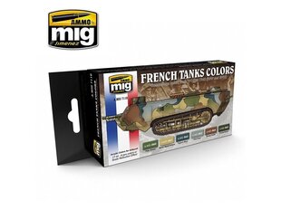 AMMO MIG - WW I & WW II FRENCH CAMOUFLAGE COLORS. AMIG7110 цена и информация | Принадлежности для рисования, лепки | 220.lv