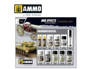 AMMO MIG - MUD EFFECTS. SOLUTION SET. AMIG7807 цена и информация | Принадлежности для рисования, лепки | 220.lv