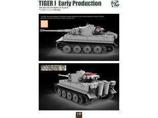 Border Model -TIGER I Early Production Sd.Kfz.181 Pz.Kpfw.VI Ausf.E, 1/35, BT-010 cena un informācija | Konstruktori | 220.lv