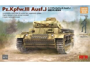 Rye Field Model - Pz.Kpfw.III Ausf.J, 1/35, RFM-5070 цена и информация | Конструкторы и кубики | 220.lv