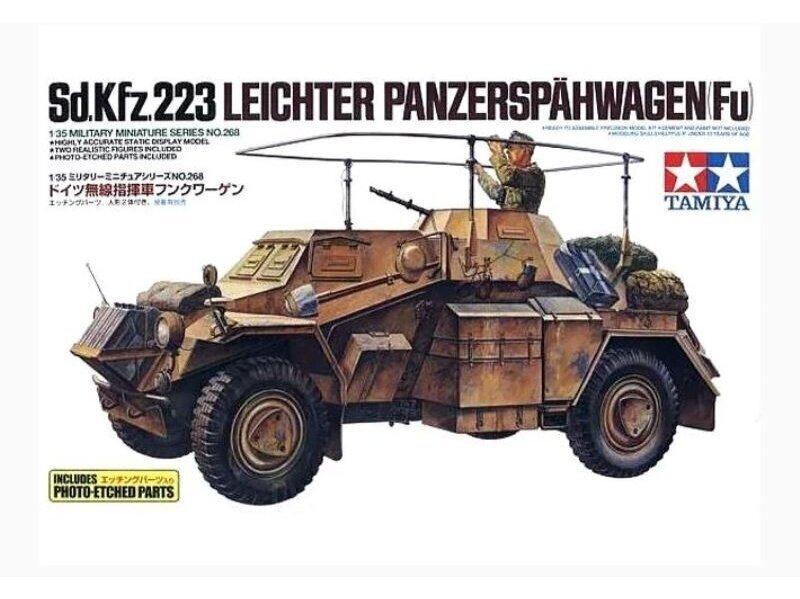 Tamiya - Sd.Kfz.223 Leichter Panzerspähwagen(Fu) Includes photo-etched parts, 1/35, 35268 cena un informācija | Konstruktori | 220.lv