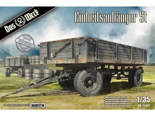 Пластиковая сборная модель Das Werk - Einheitsanhänger 5t, 1/35, 35006 цена и информация | Конструкторы и кубики | 220.lv