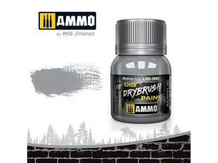 Краска AMMO MIG - DRYBRUSH Medium Grey, 40 мл, 0602 цена и информация | Принадлежности для рисования, лепки | 220.lv