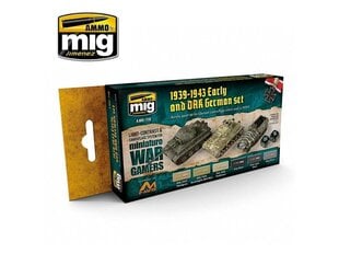 AMMO MIG - WARGAME EARLY AND DAK GERMAN SET. AMIG7116 cena un informācija | Modelēšanas un zīmēšanas piederumi | 220.lv