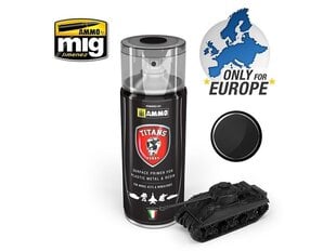 TITANS HOBBY - BLACK MATT PRIMER (gruntskrāsas) 400ml, 100 kaina ir informacija | Modelēšanas un zīmēšanas piederumi | 220.lv