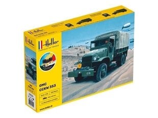 Сборная пластиковая модель начинающему моделисту Heller -GMC US-Truck - Starter Set, 1/35, 57121 цена и информация | Конструкторы и кубики | 220.lv