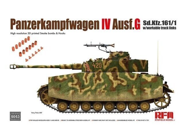 Rye Field Model - Panzerkampfwagen IV Ausf. G Sd.Kfz. 161/1 w/ workable track links, 1/35, 5053 cena un informācija | Konstruktori | 220.lv