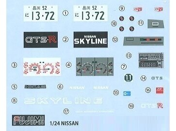 Fujimi - Skyline GTS-R (HR31) 1987 2 Door, 1/24, 03995 cena un informācija | Konstruktori | 220.lv