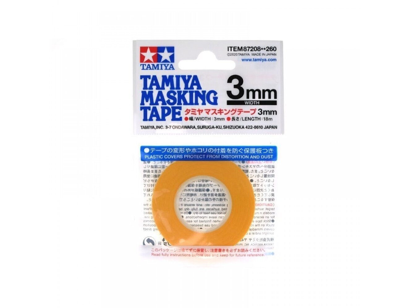 Tamiya - Masking Tape 3mm, 87208 cena un informācija | Modelēšanas un zīmēšanas piederumi | 220.lv