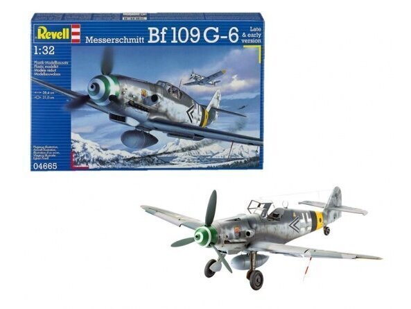 Revell - Messerschmitt Bf 109 G-6, 1/32, 04665 цена и информация | Konstruktori | 220.lv